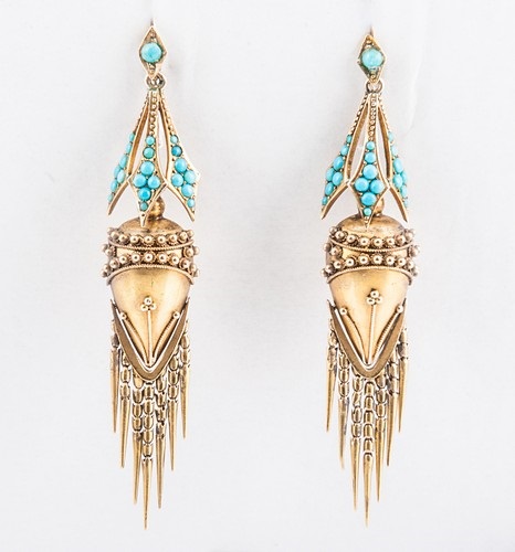 Victorian Etruscan earrings